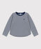 Langärmeliges Kinder-T-Shirt aus Doppeljersey für Jungen blau MEDIEVAL/ MONTELIMAR