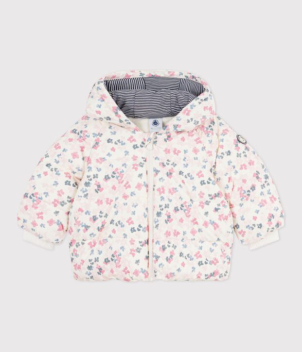 Gemusterte Baby-Winterjacke naturfarben/vielfarbig