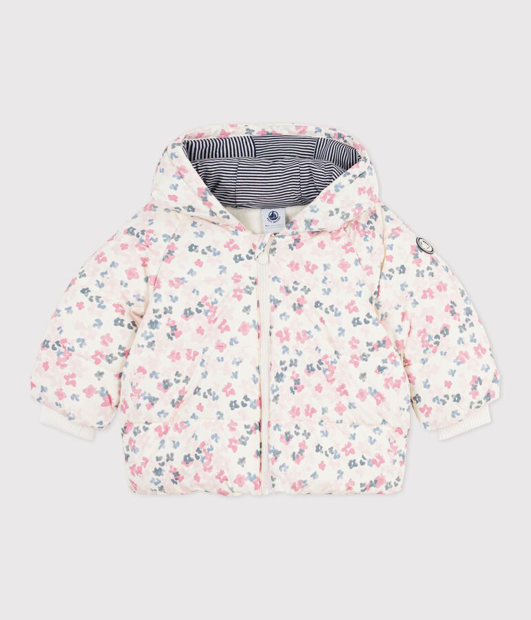 Gemusterte Baby-Winterjacke naturfarben/vielfarbig