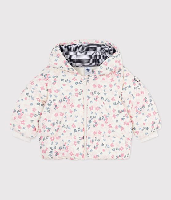 Gemusterte Baby-Winterjacke MILK/ MULTICO