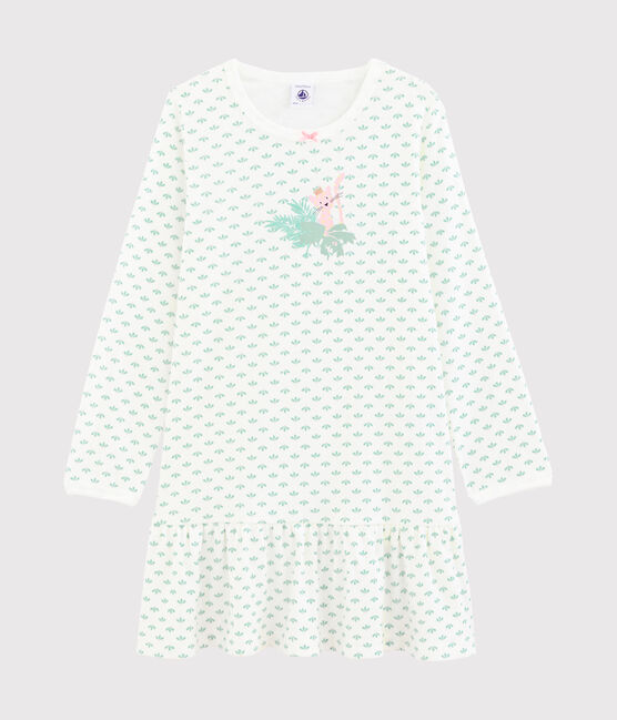 Nachthemd für Mädchen weiss MARSHMALLOW/weiss MULTICO