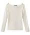 Damen-T-Shirt aus Leinen weiss LAIT