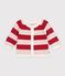 Baby-Cardigan aus Baumwolle mit Streifen rosa/rosa