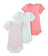 Kurzärmelige Baby-Mädchen-Bodys im 3er-Set