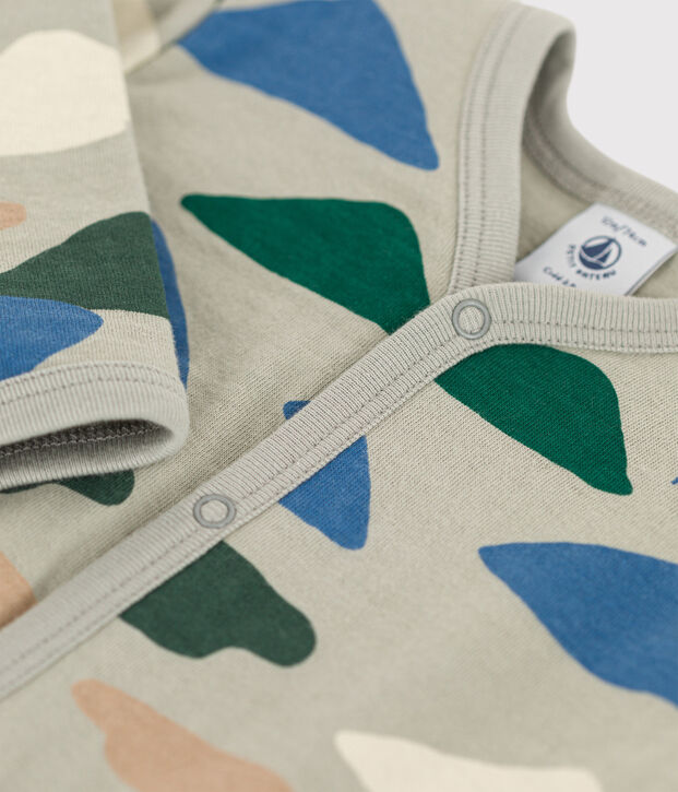 Baby-Strampler aus Doppeljersey grau/vielfarbig