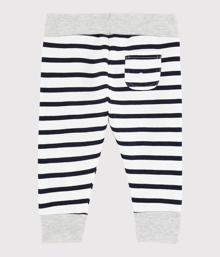 Gestreifte Baby-Hose f&uuml;r Jungen weiss/blau