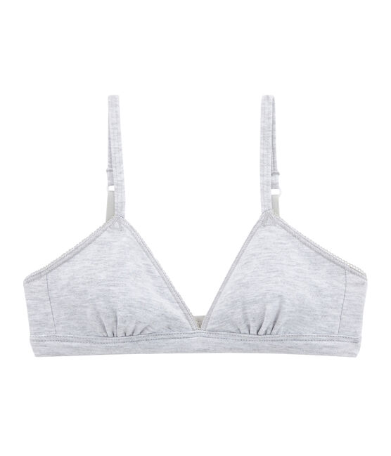 Gepolsterter Teenie Mädchen Triangel BH grau POUSSIERE CHINE