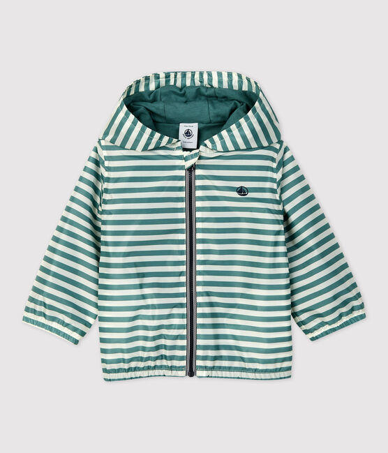 Baby-Windjacke aus recyceltem Polyester grün BRUT/weiss AVALANCHE