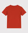 Kurzärmeliges Kinder-T-Shirt aus Baumwolle für Jungen rot HARISSA