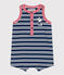Overall Petit Bateau X Snoopy aus leichtem Jersey für Babys blau MEDIEVAL/weiss MULTICO