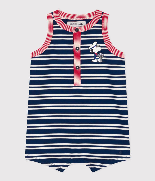 Overall Petit Bateau X Snoopy aus leichtem Jersey f&uuml;r Babys blau/vielfarbig