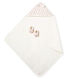 Set mit Badetuch und Babyschuhen aus Bouclé-Frottier und Rippstrick