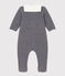 Baby-Pyjama aus Nicki mit Ringelstreifen blau SMOKING/weiss MARSHMALLOW