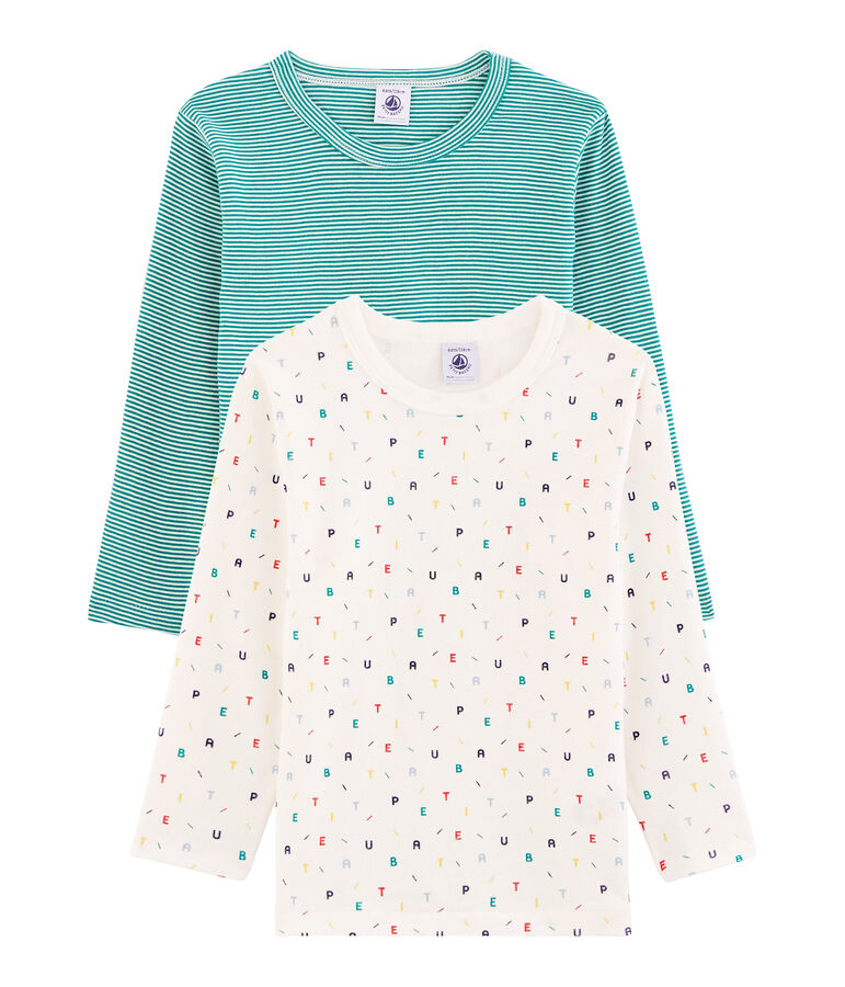 2er-Set lang&auml;rmlige T-Shirts f&uuml;r kleine Jungen vielfarbig
