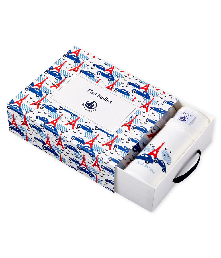 Trio kurz&auml;rmelige Baby-Bodys f&uuml;r Jungen vielfarbig