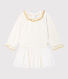 Langärmeliges Babykleid aus Materialmix für Mädchen