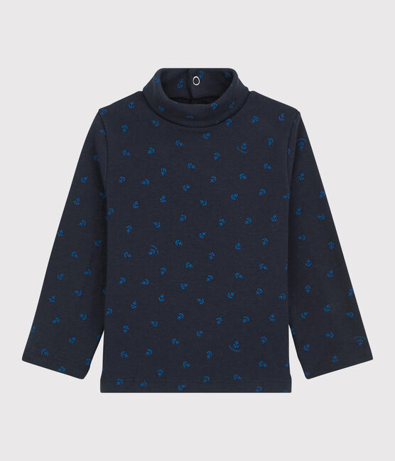 Baby-Rollkragenshirt aus Baumwolle blau SMOKING/ RUISSEAU