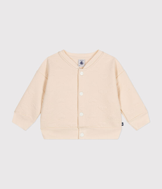 Baby-Cardigan aus gestepptem Doppeljersey naturfarben AVALANCHE