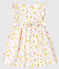 Gemustertes kurzärmeliges Baby-Kleid für Mädchen weiss MARSHMALLOW/weiss MULTICO