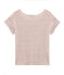 Kurzärmeliges leinen-t-shirt damen weiss MARSHMALLOW/rosa COPPER CN