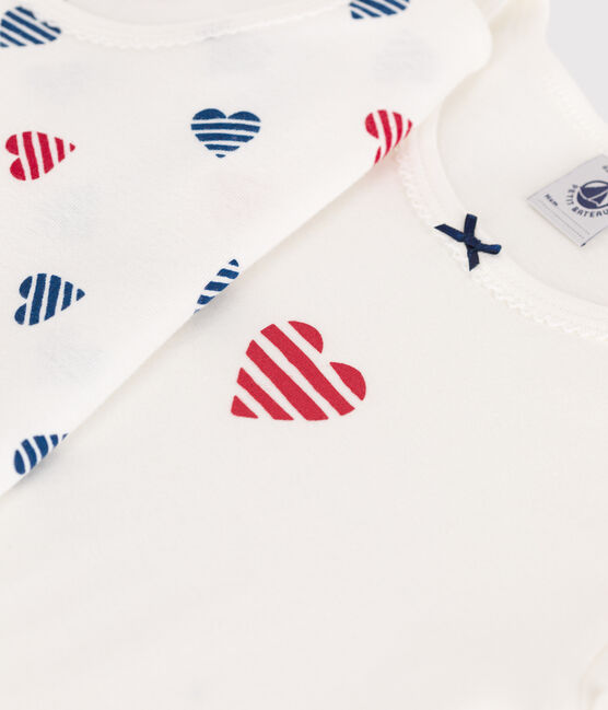 2er-Set kurzärmelige Kinder-T-Shirts aus Baumwolle mit Herzmotiv variante 1