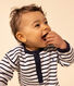 Baby-Langoverall aus dickem Jersey im Streifenlook
