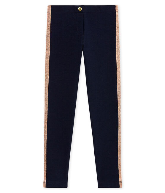 Mädchen Hose aus Lycra blau SMOKING/rosa COPPER