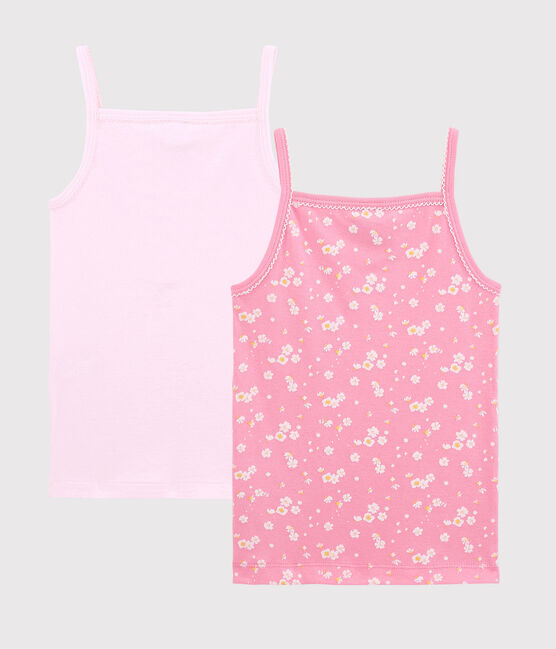 2er-Set Spaghetti-Tops mit Kirschblüten-Motiv für Mädchen variante 1