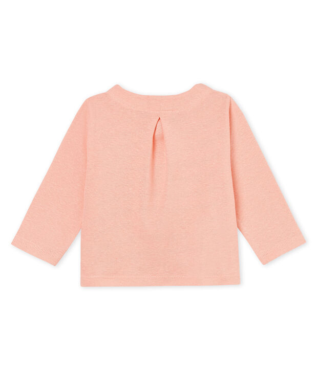 Baby-cardigan aus baumwolle/leinen m&auml;dchen rosa
