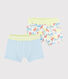 2er-Set Boxershorts aus Bio-Baumwolle mit Katzenmotiv für Jungen