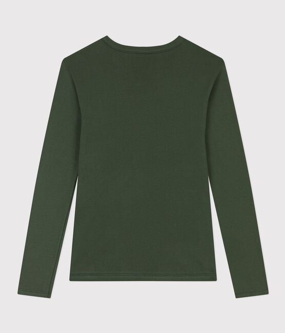 T-Shirt L’ICONIQUE aus Baumwolle mit rundem Ausschnitt für Damen grün AVORIAZ