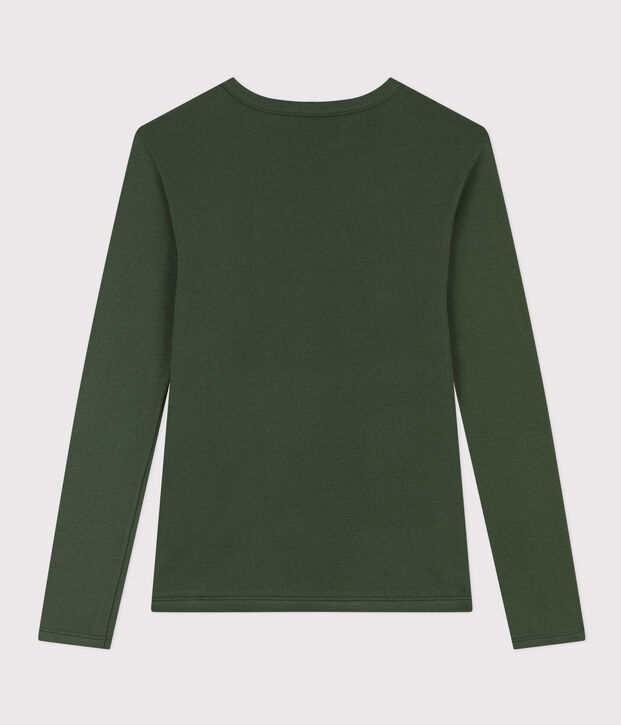 T-Shirt L&rsquo;ICONIQUE aus Baumwolle mit rundem Ausschnitt f&uuml;r Damen gr&uuml;n