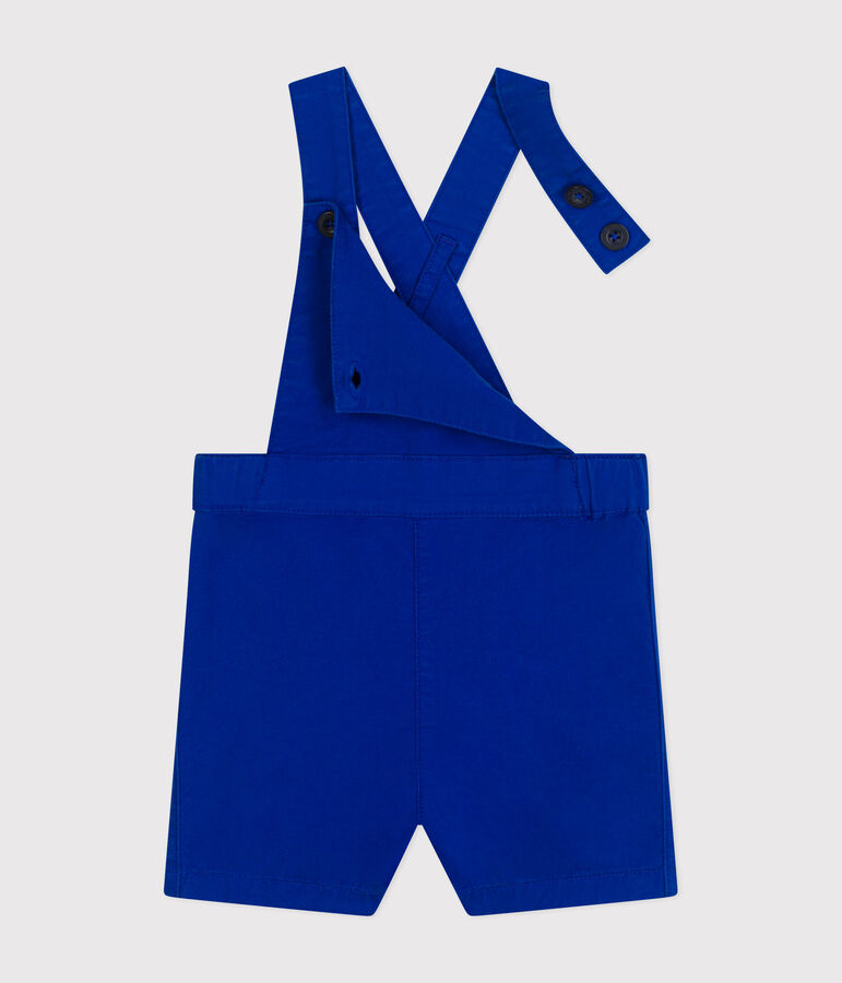 Kurze Baby-Latzhose aus Serge blau