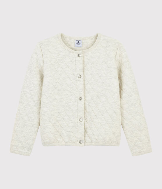Schlauch-Cardigan für Mädchen beige MONTELIMAR CHINE