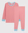 Kinderpyjama aus Baumwolle mit Streifen für Jungen orange OURSIN/weiss MARSHMALLOW