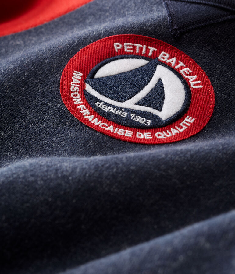 Baby-Langoverall aus Molton f&uuml;r Jungen blau/rot