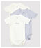 Set mit 3 kurzärmeligen Baby-Bodys im Kimono-Schnitt aus Bio-Baumwolle variante 1