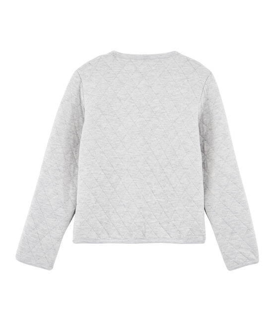 Kinder-Cardigan Mädchen grau BELUGA CHINE
