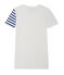 Damen-T-Shirt aus Original-Rippstrick weiss ECUME