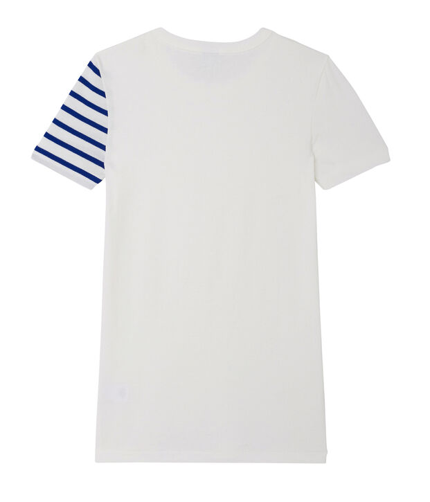 Damen-T-Shirt aus Original-Rippstrick weiss