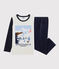 Kinderpyjama mit Bergmotiv für Jungen beige MONTELIMAR/weiss MULTICO