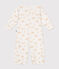 Baby Kombi-Overall aus Baumwolle weiss MARSHMALLOW/grau GRIS