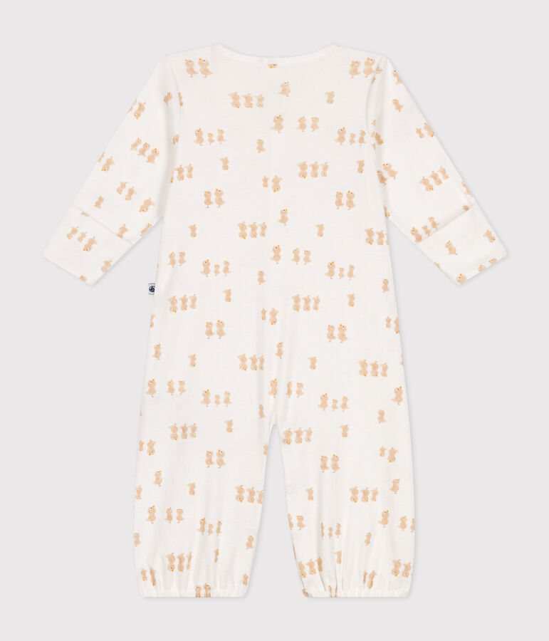 Baby Kombi-Overall aus Baumwolle weiss/grau