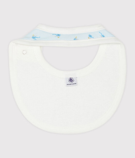 Baby-Lätzchen aus Rippstrick blau FRAICHEUR/weiss MULTICO