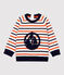 Baby-Sweatshirt aus Molton. weiss MARSHMALLOW/ SMOKING/ CAROTTE
