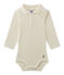 Baby-Jungen-Body mit Kragen beige COQUILLE