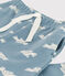 Babyhose aus Molton mit Print blau ROVER/weiss MARSHMALLOW