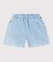 Kinder-Shorts aus einfarbiger Baumwolle blau BLEU CLAIR