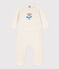 Baby-Set aus Woll- und Baumwoll-Strick weiss MARSHMALLOW
