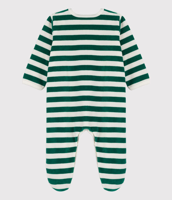 Baby-Strampler aus Nicki EVERGREEN/ MARSHMALLOW